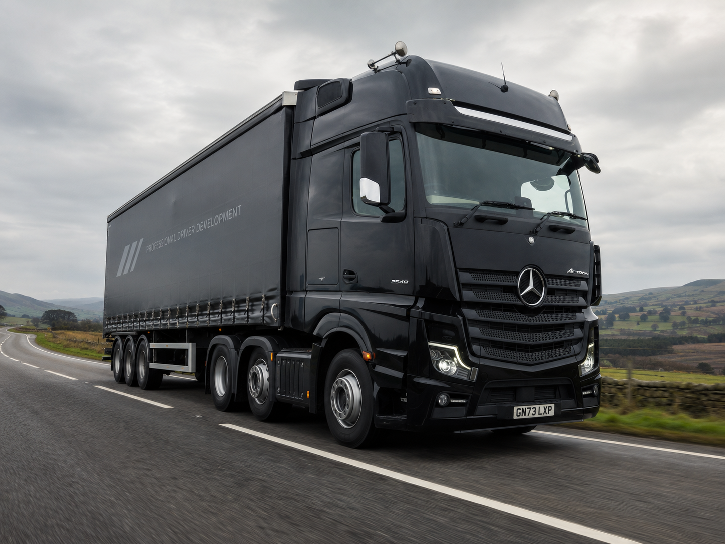HGV truck at workshop